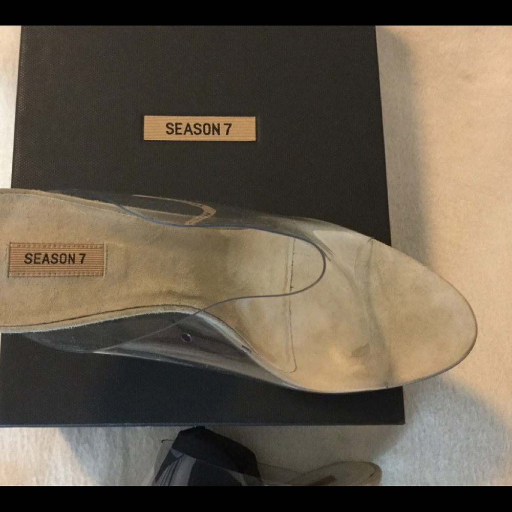 Yeezy Clear PVC Mules Stiletto Season 7 Size 8 New - Picture 6 of 8